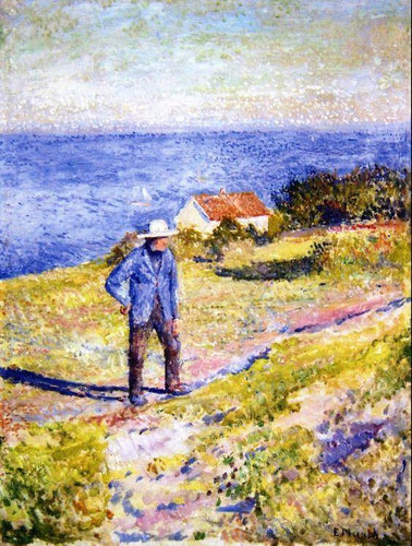 Dia de Sol em Asgardstrand (Edvard Munch) - Reprodução com Qualidade Museu