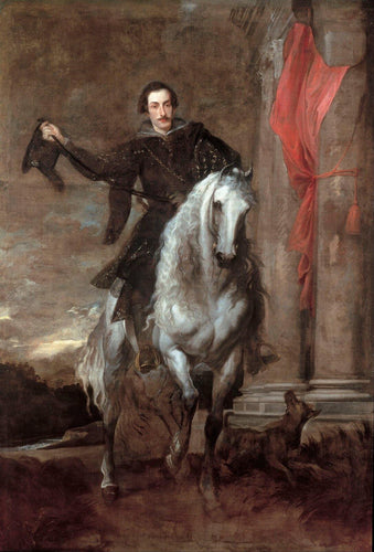 Anton Giulio Brignole - Venda a cavalo (Anthony van Dyck) - Reprodução com Qualidade Museu