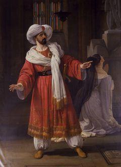 Retrato de Giovanni David como Alessandro em Pacinis Gli Arabi Nelle Gallie