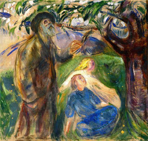 Vida - Parte Esquerda (Edvard Munch) - Reprodução com Qualidade Museu