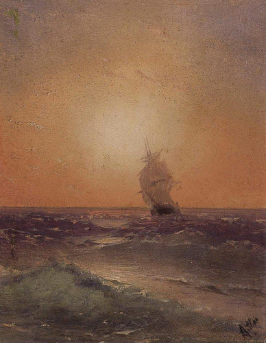 Vista do mar (Ivan Aivazovsky) - Reprodução com Qualidade Museu