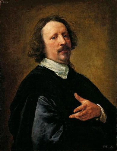 Retrato do pintor Caspar De Crayer (Anthony van Dyck) - Reprodução com Qualidade Museu