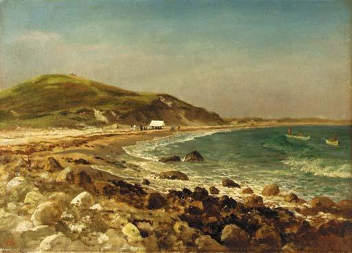 Cena Costeira (Albert Bierstadt) - Reprodução com Qualidade Museu