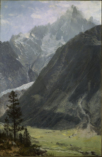 Paisagem montanhosa (Albert Bierstadt) - Reprodução com Qualidade Museu