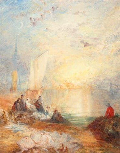 Pôr do sol (Joseph Mallord William Turner) - Reprodução com Qualidade Museu