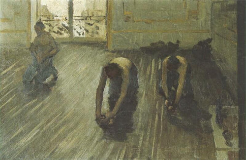 The Floor Scrapers, Study (Gustave Caillebotte) - Reprodução com Qualidade Museu