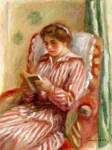Gabrielle Reading (Pierre-Auguste Renoir) - Reprodução com Qualidade Museu