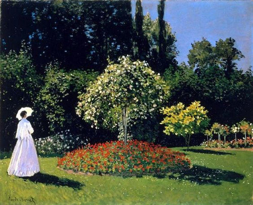 Mulher em um jardim (Claude Monet) - Reprodução com Qualidade Museu