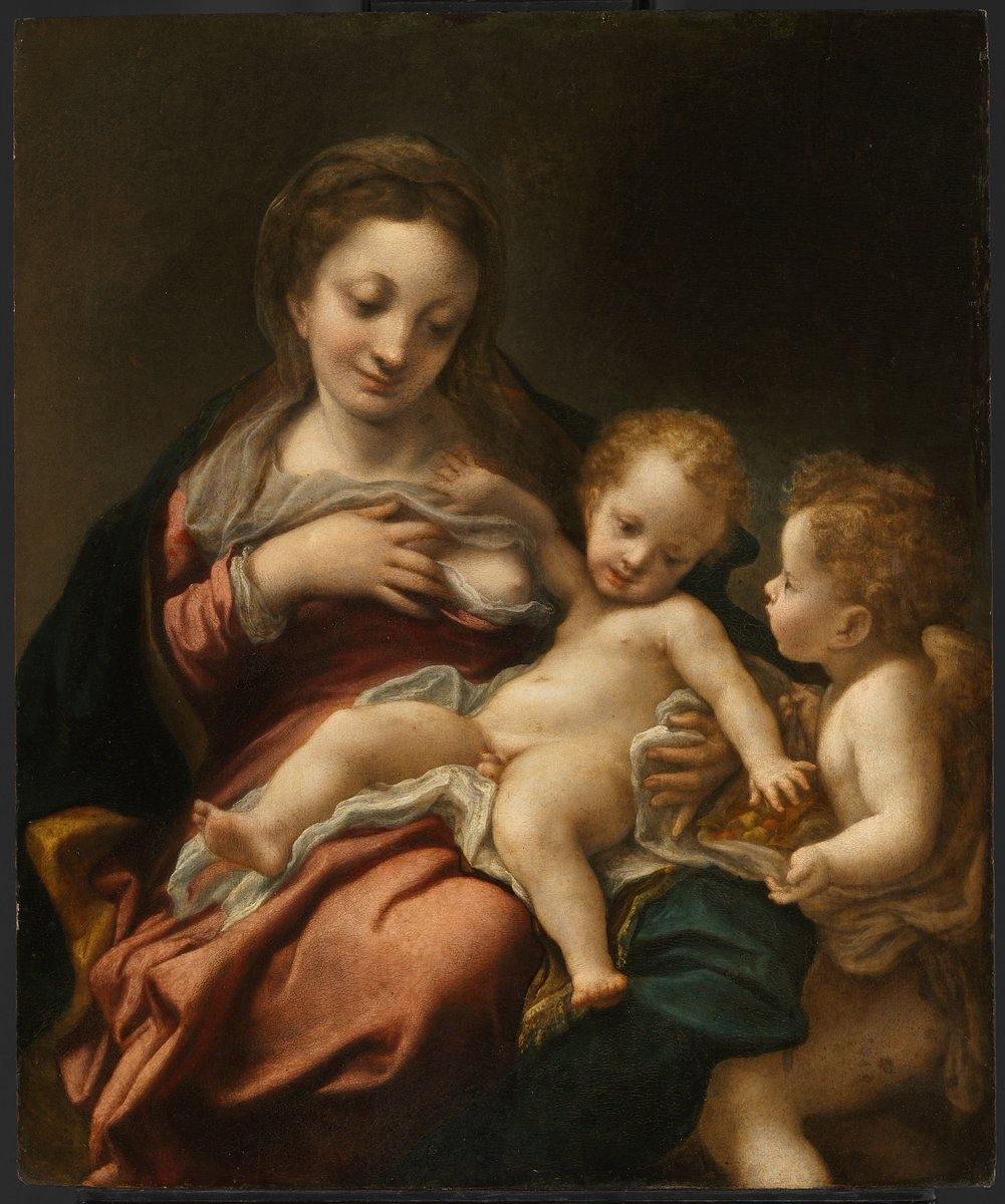 Madonna com criança com um anjo - Madonna Del Latte - Replicarte