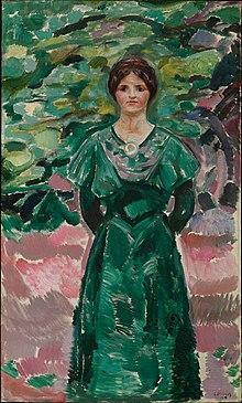 Ingeborg In Green (Edvard Munch) - Reprodução com Qualidade Museu