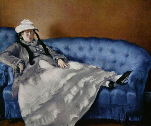 Madame Manet em um sofá azul (Edouard Manet) - Reprodução com Qualidade Museu