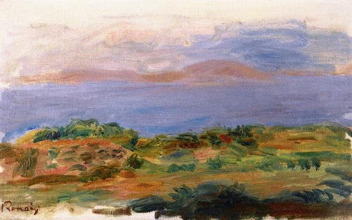 Penhasco Verde e Mar (Pierre-Auguste Renoir) - Reprodução com Qualidade Museu