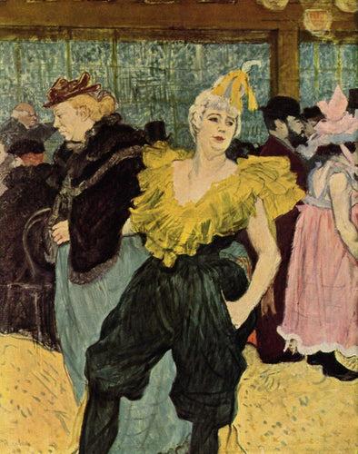 A palhaça Cha U Ka O Im Moulin Rouge (Henri de Toulouse-Lautrec) - Reprodução com Qualidade Museu