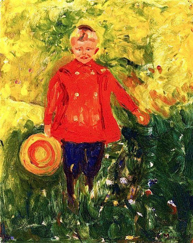 Lothar Linde em jaqueta vermelha (Edvard Munch) - Reprodução com Qualidade Museu