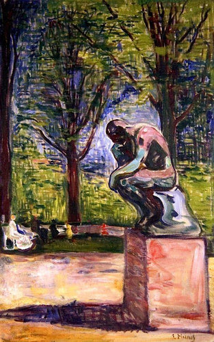 Rodins, o pensador do Dr. Lindes Garden (Edvard Munch) - Reprodução com Qualidade Museu