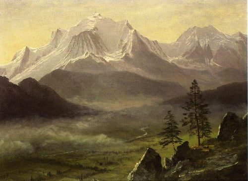 Grand Tetons (Albert Bierstadt) - Reprodução com Qualidade Museu