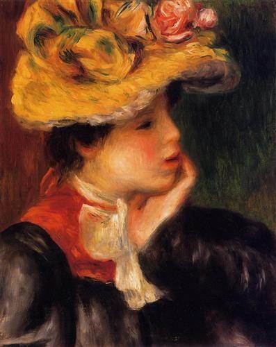 Cabeça de uma jovem (Pierre-Auguste Renoir) - Reprodução com Qualidade Museu