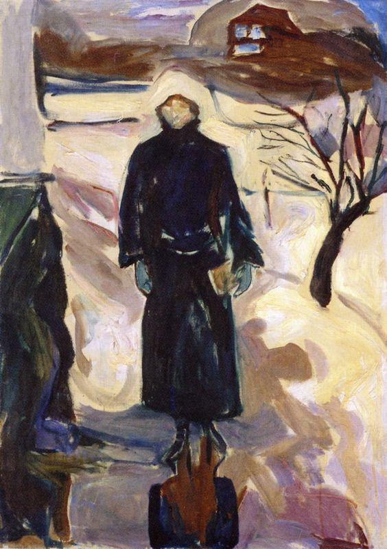 Mulher na esquina da casa (Edvard Munch) - Reprodução com Qualidade Museu