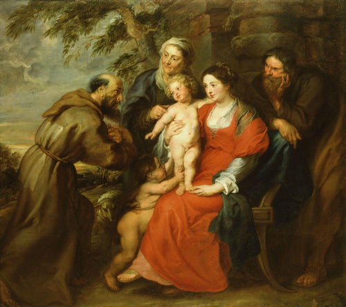 A Sagrada Família com São Francisco (Peter Paul Rubens) - Reprodução com Qualidade Museu