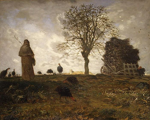 Palheiros, outono (Jean-François Millet) - Reprodução com Qualidade Museu