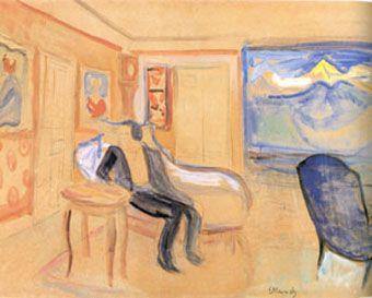 Cenografia para fantasmas de Henrik Ibsens (Edvard Munch) - Reprodução com Qualidade Museu