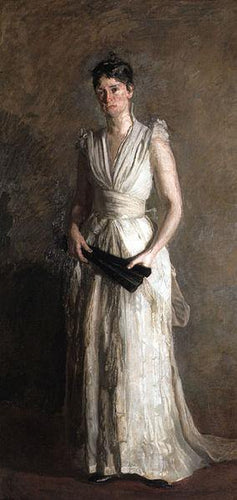 O Leque Negro - Retrato da Sra. Talcott Williams (Thomas Eakins) - Reprodução com Qualidade Museu