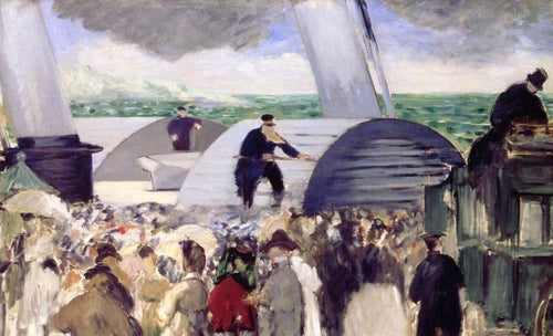 Partida do Folkstone Boat The Large Study (Edouard Manet) - Reprodução com Qualidade Museu