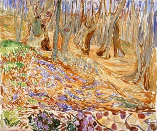 Elm Forest na primavera (Edvard Munch) - Reprodução com Qualidade Museu