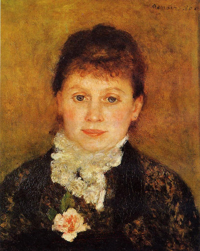 Mulher com babados brancos (Pierre-Auguste Renoir) - Reprodução com Qualidade Museu