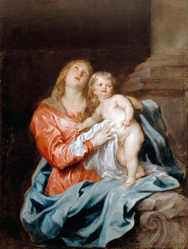 A Madona e o Menino (Anthony van Dyck) - Reprodução com Qualidade Museu