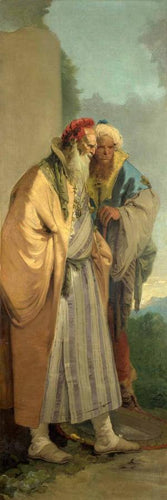 Dois homens em traje oriental