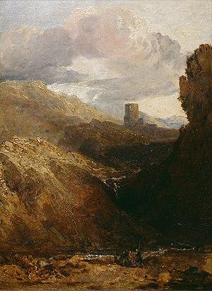 Castelo Dolbadarn (Joseph Mallord William Turner) - Reprodução com Qualidade Museu