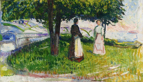 Duas Mulheres Debaixo De Uma Árvore (Edvard Munch) - Reprodução com Qualidade Museu