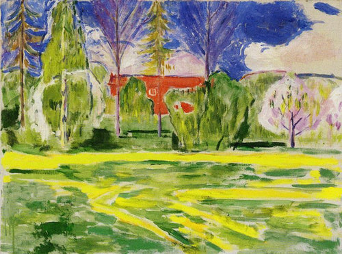Primavera em Ekely (Edvard Munch) - Reprodução com Qualidade Museu