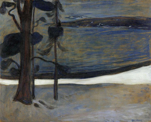 Inverno em Nordstrand (Edvard Munch) - Reprodução com Qualidade Museu