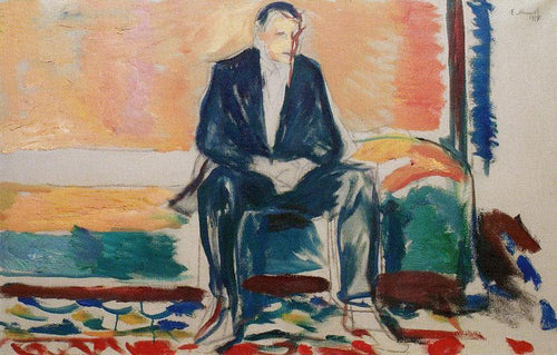 Homem sentado (Edvard Munch) - Reprodução com Qualidade Museu