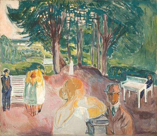 Paquera no parque (Edvard Munch) - Reprodução com Qualidade Museu