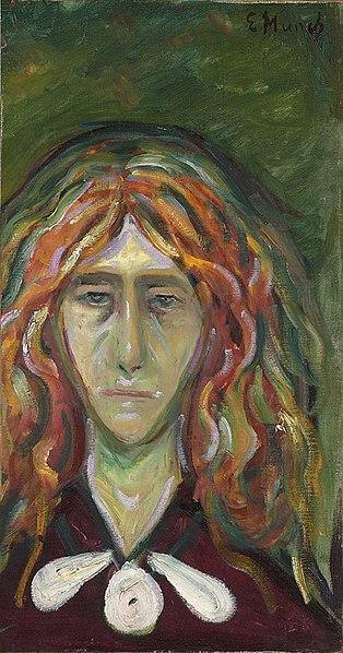 Retrato caricatural de Tulla Larsen (Edvard Munch) - Reprodução com Qualidade Museu