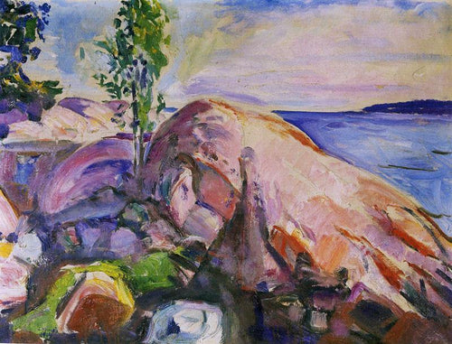 Spring By The Coast (Edvard Munch) - Reprodução com Qualidade Museu