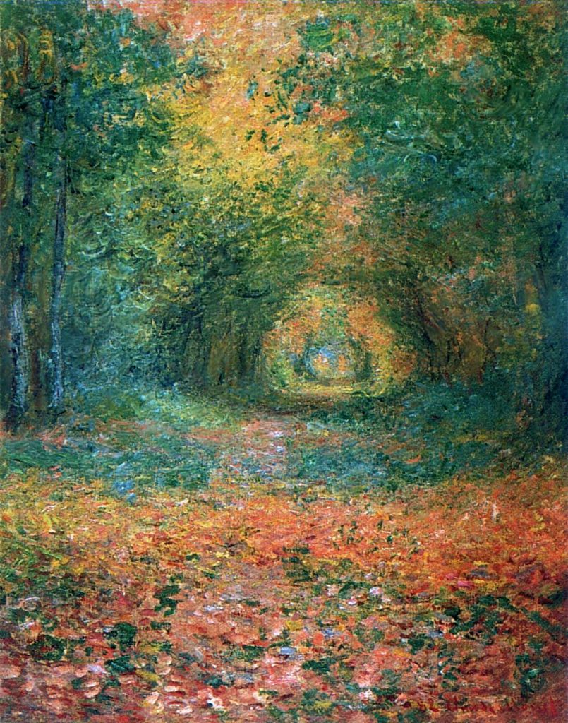 A vegetação rasteira na floresta de Saint-Germain (Claude Monet) - Reprodução com Qualidade Museu
