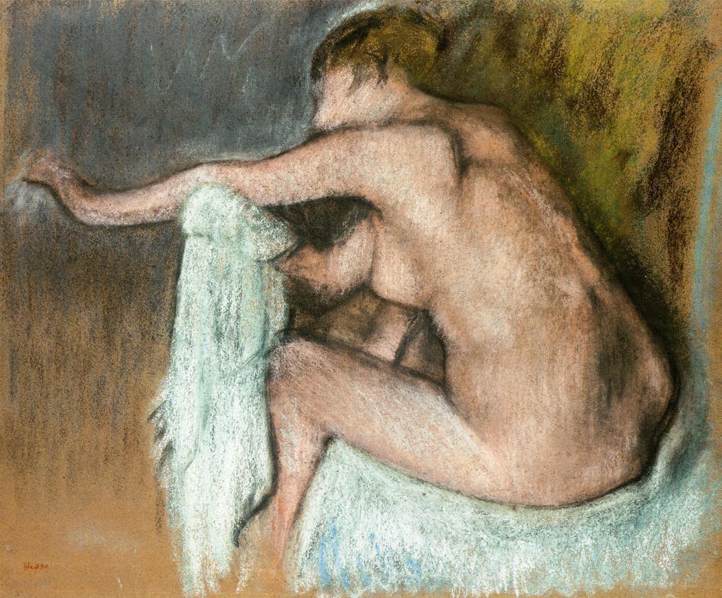 Mulher secando o braço (Edgar Degas) - Reprodução com Qualidade Museu