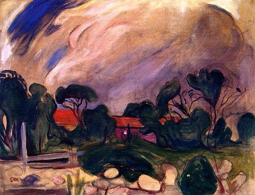 Paisagem tempestuosa (Edvard Munch) - Reprodução com Qualidade Museu