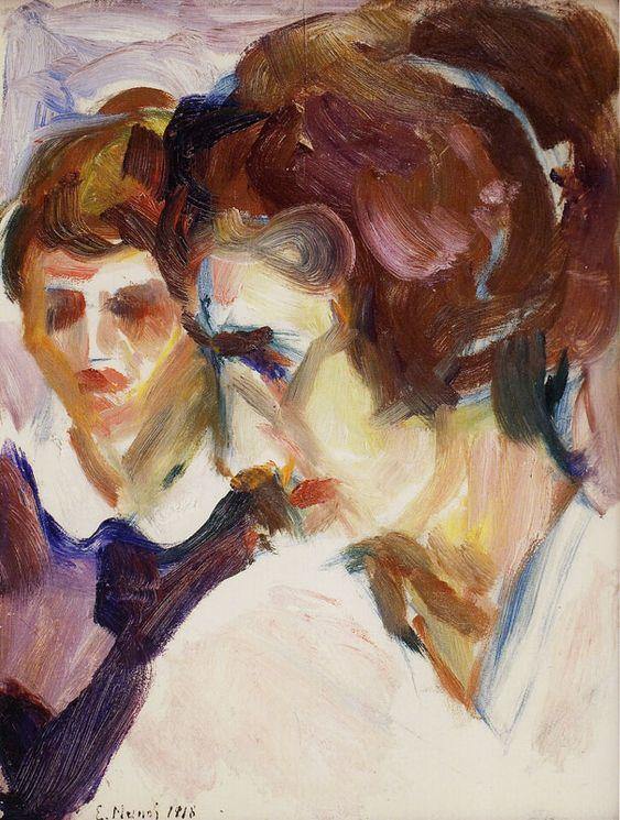 Retrato Duplo (Edvard Munch) - Reprodução com Qualidade Museu