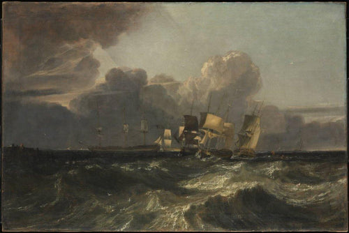 Navios que se movem para ancoragem (Joseph Mallord William Turner) - Reprodução com Qualidade Museu