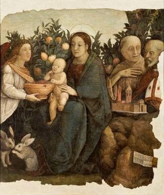 Madonna com o filho e os santos Quirino e Francisco - Replicarte