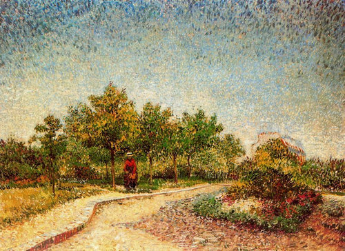 Lane In Voyer Dargenson Park, em Asnieres (Vincent Van Gogh) - Reprodução com Qualidade Museu