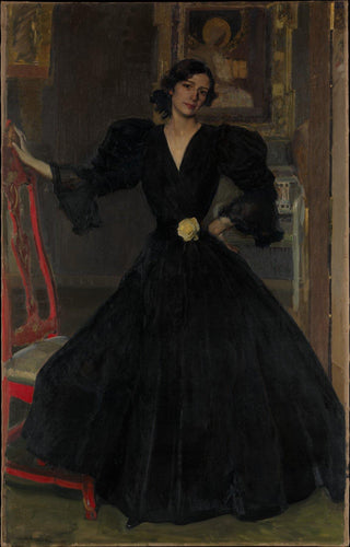 Señora de Sorolla de preto (Joaquin Sorolla) - Reprodução com Qualidade Museu