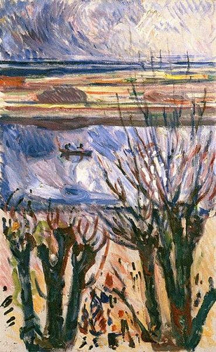Canal em Warnemünde (Edvard Munch) - Reprodução com Qualidade Museu