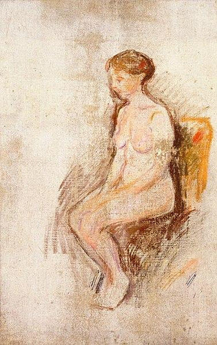 Nu Sentado (Edvard Munch) - Reprodução com Qualidade Museu