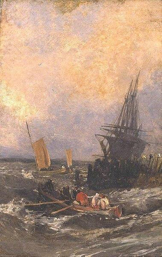 Envio por um quebra-mar (Joseph Mallord William Turner) - Reprodução com Qualidade Museu
